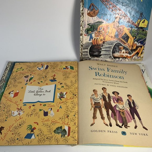 Little Golden Books Lot of 4 Vintage 1st “A” & Early Editions Hunkydory Robinson - Picture 7 of 12
